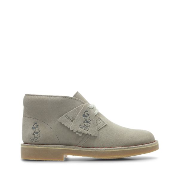 Clarks Boys Desert Boot Casual Shoes Sand Suede Embossed | USA-8067142
